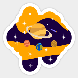 Solar System Space Exploration galaxy art Sticker